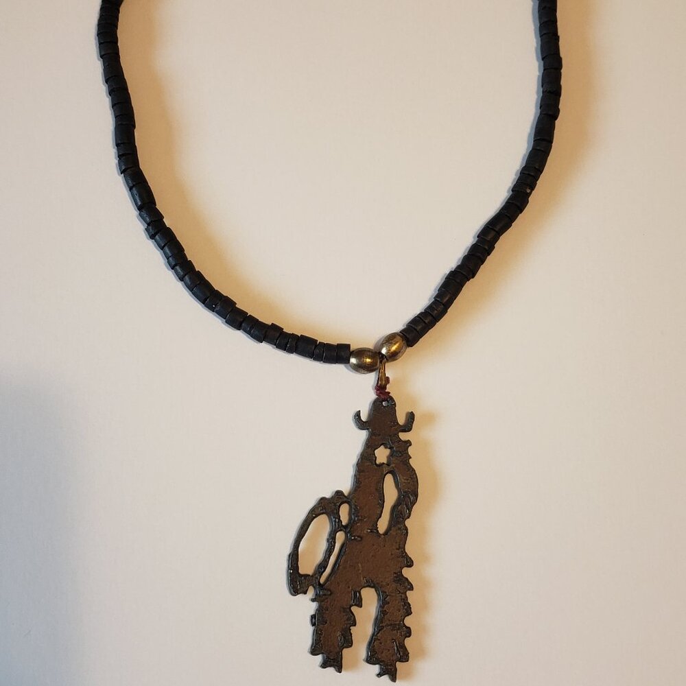 Cowboy necklace - Rodeo fun and one of a kind find